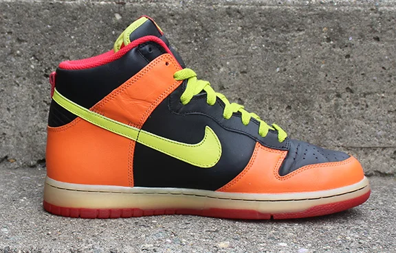 Nike Dunk High Black/Bright Cactus/Orange Blaze/Atomic Red (Size
